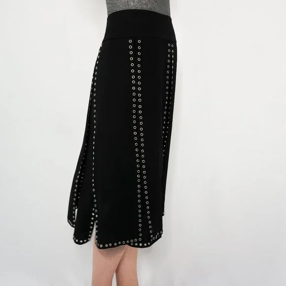 MICHAEL KORS COLLECTION Metal Eyelet Layered Skirt - Picture 4 of 8